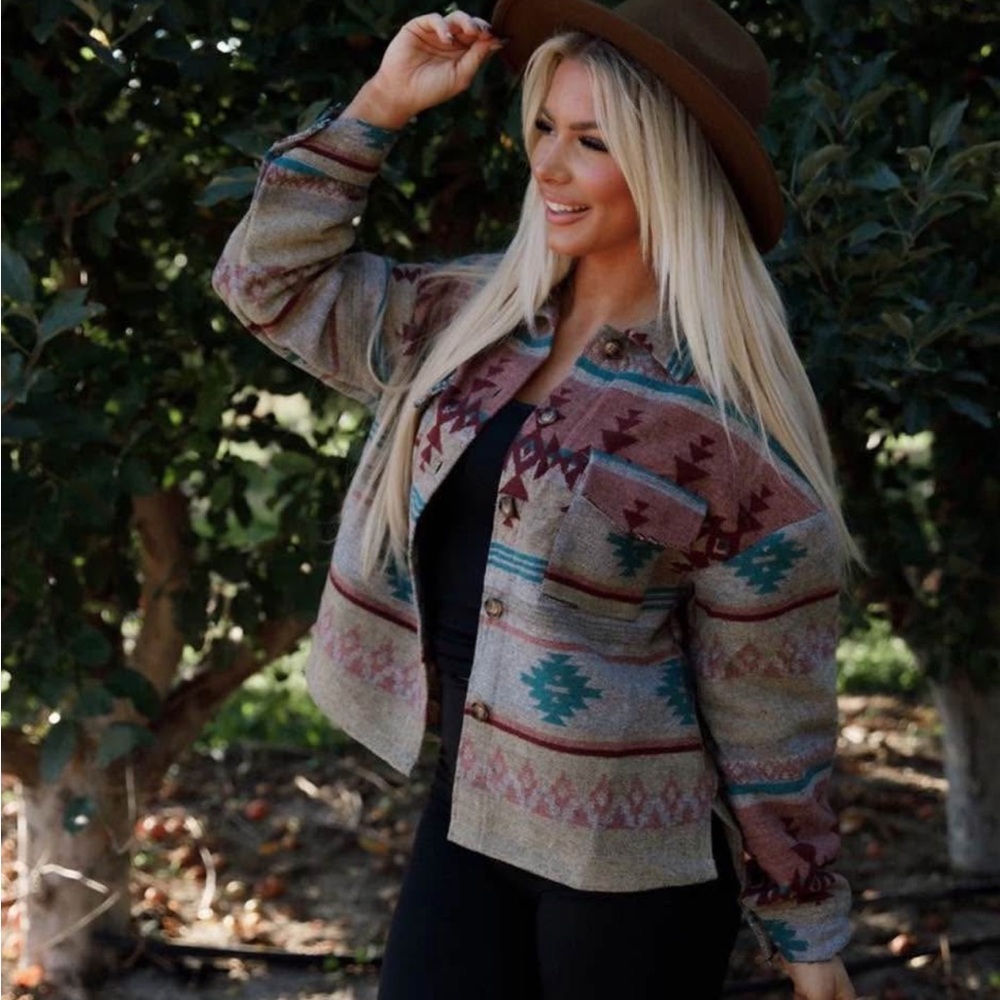 Patterned Multicolor Women's Jacket NWT - image 3